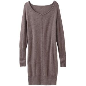 Athleta Cashmere Adi Mudra Sweater Dress Size Medium Brown